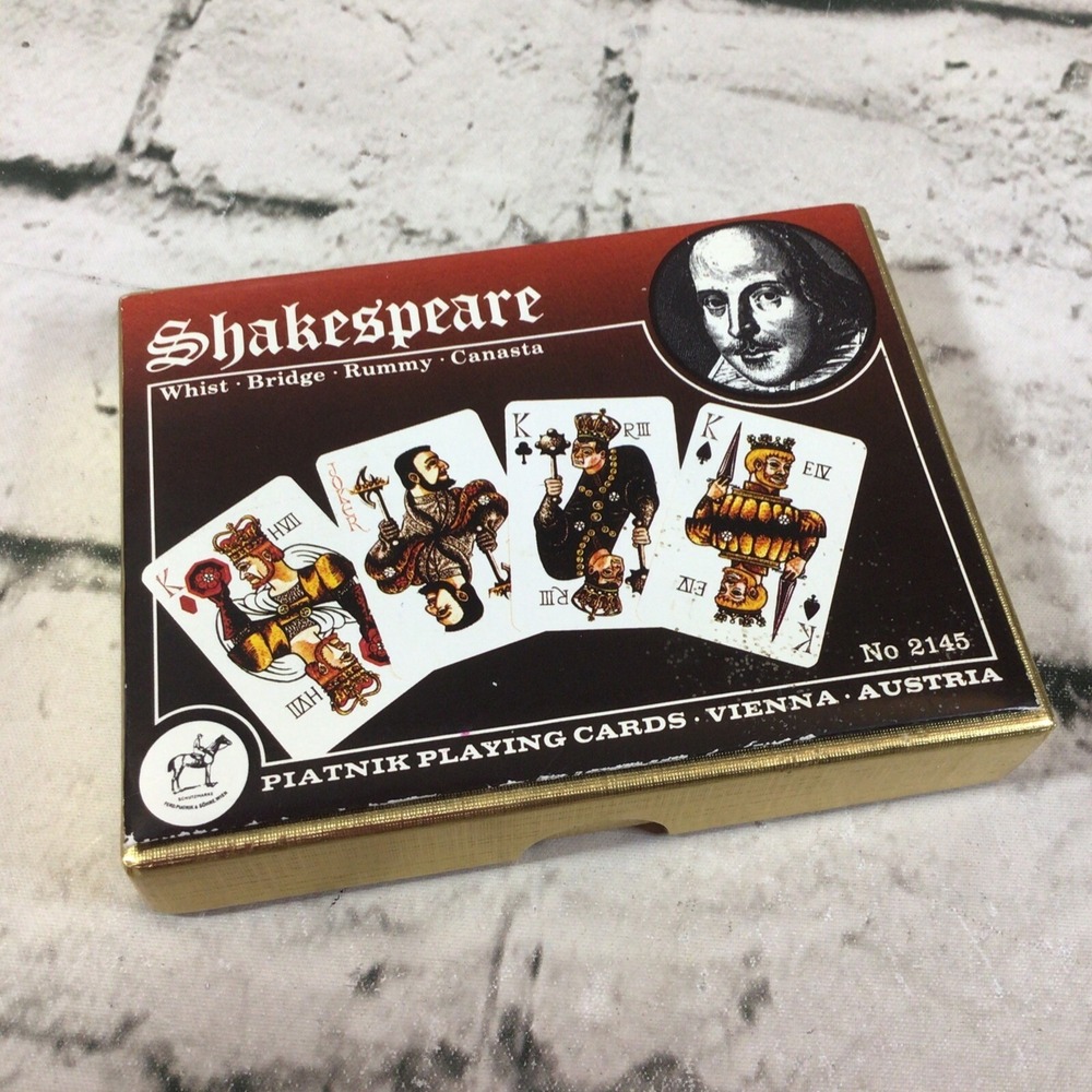 Shakespeare‎ Piatnik Playing Cards Double Deck Whist Bridge Rummy Canasta